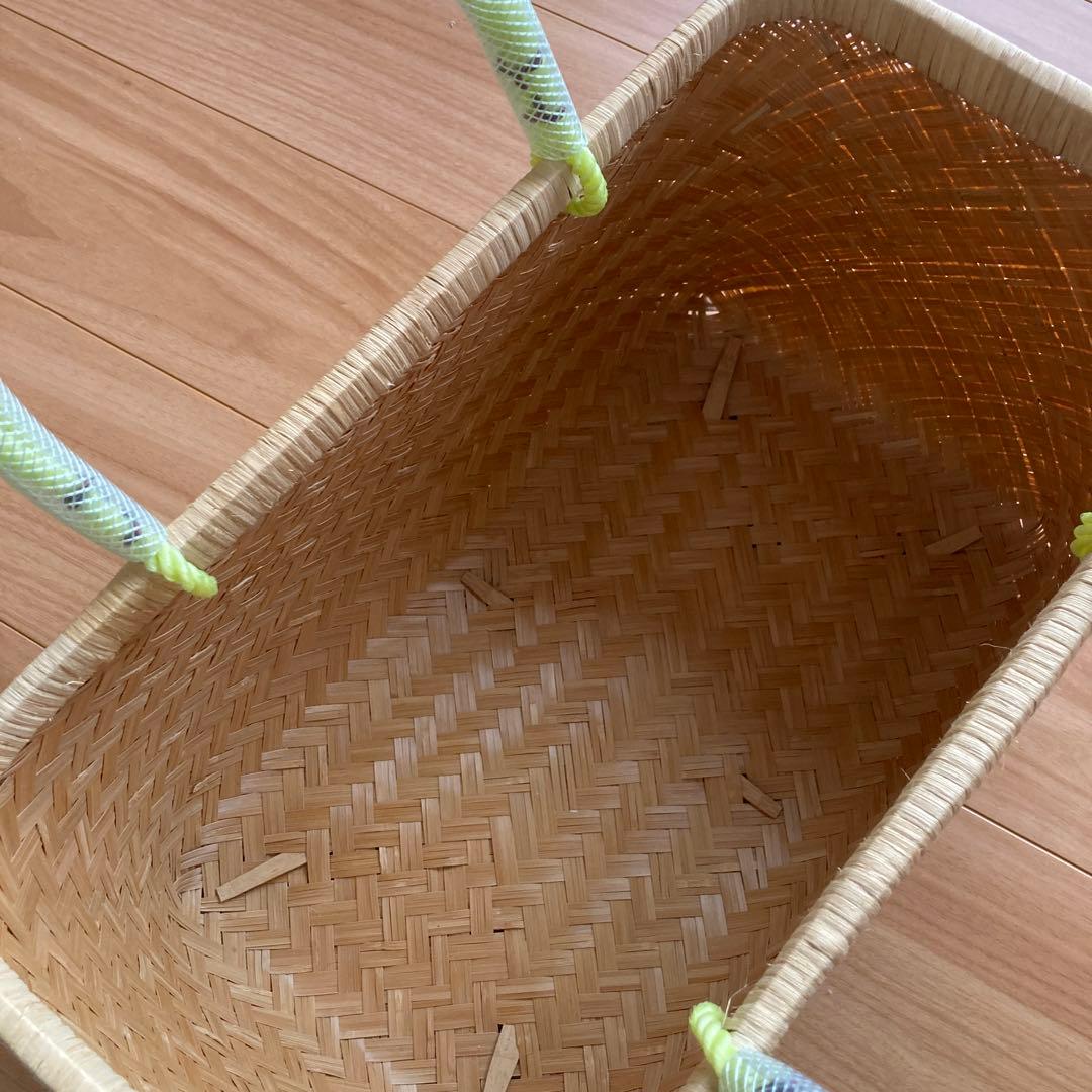 竹市場カゴ　自宅保存