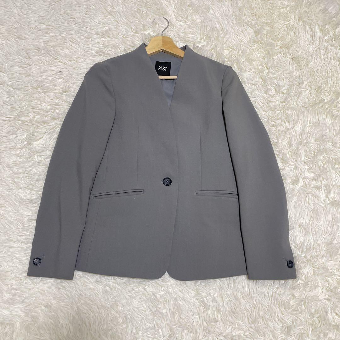 美品 現行品S&XS【PLST ウォームリザーブカラーレスジャケットパンツスーツ