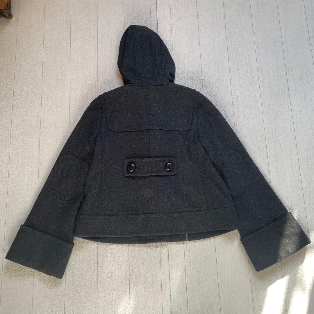 BURBERRY BLUELABEL ショートダッフルコート　チャコールグレー