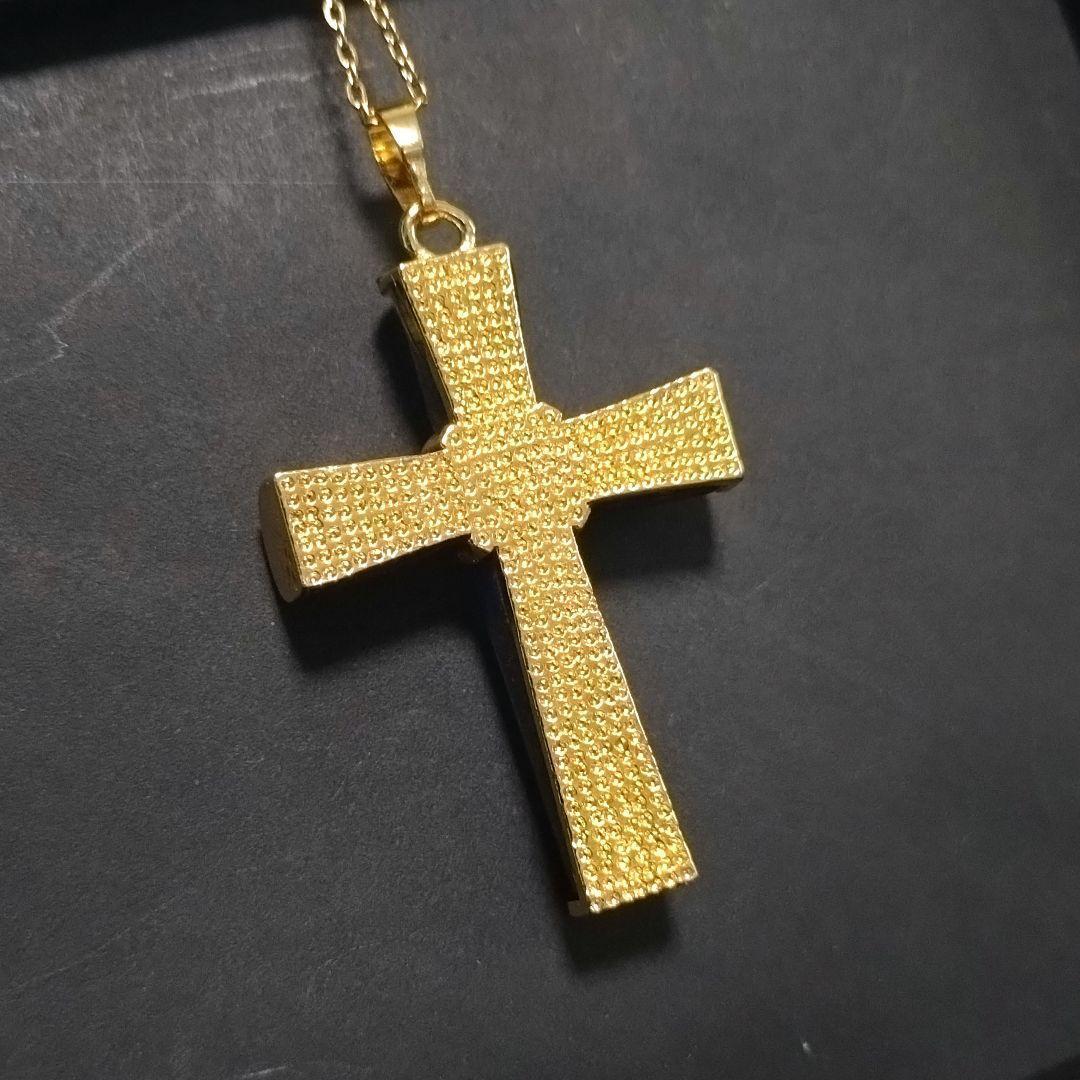 【幸運のロザリオ】深い青の美しい天然ラピスラズリ 十字架 ペンダント　ネックレス