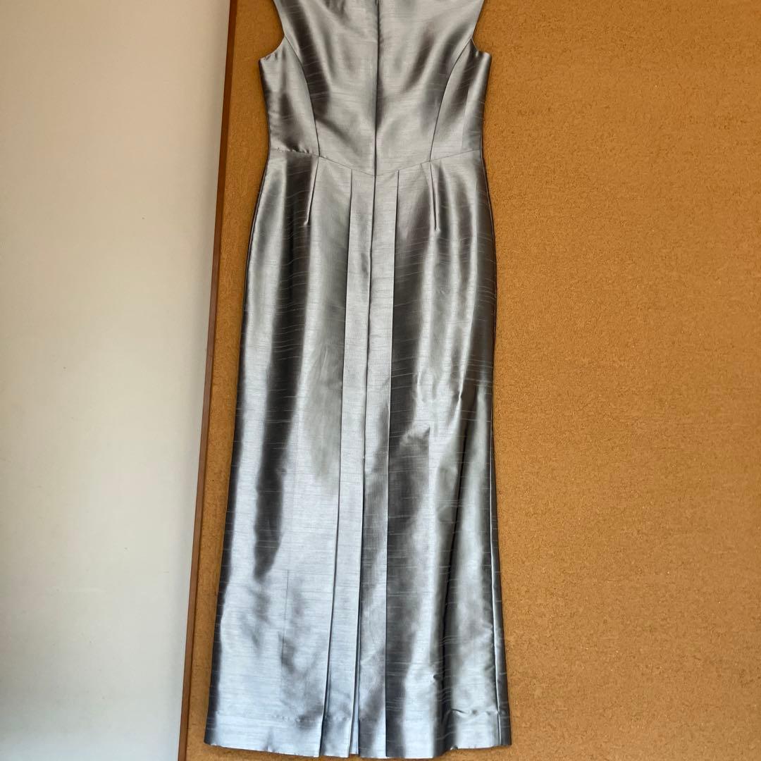 東京ソワールドルチェマザーズドレス シルバーシャンタンジャケットロングドレス