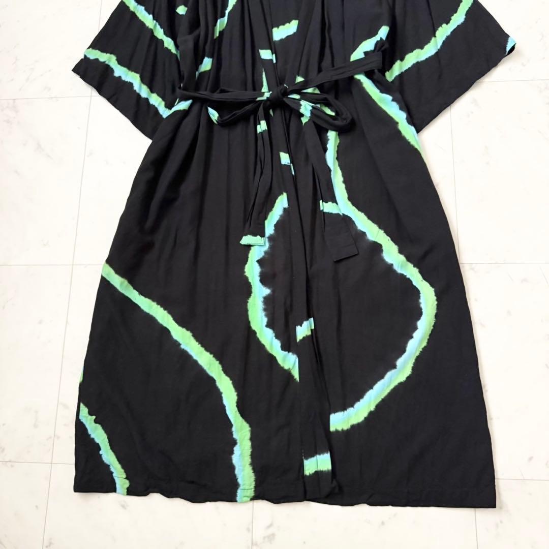 【人気】ＳＵＫＵ　 DRESSING GOWN バスローブ　ガウン　黒