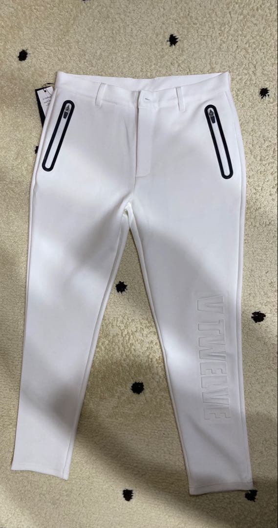 V TWELVE LUX ホワイト スリムフィットパンツ L