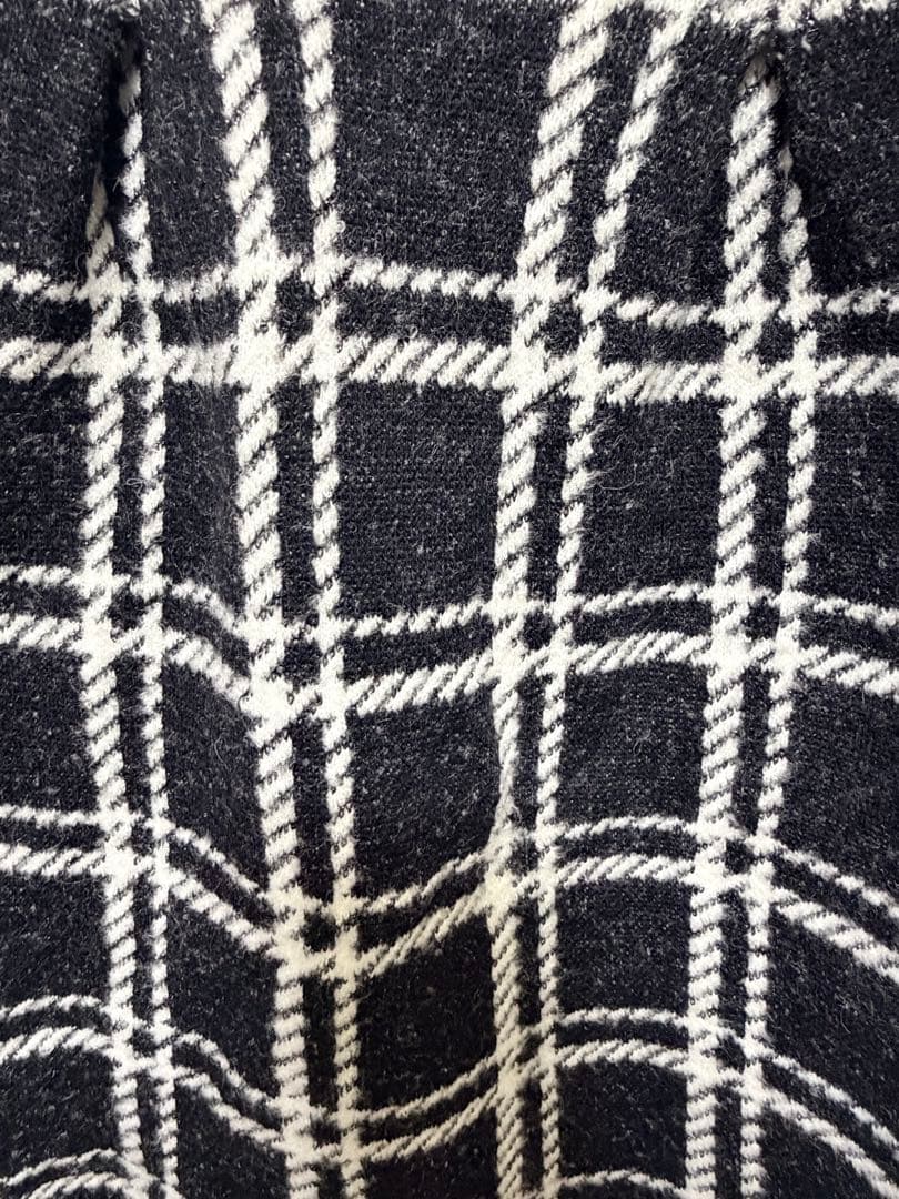 Pantheon Checked Knit Dress ブラック