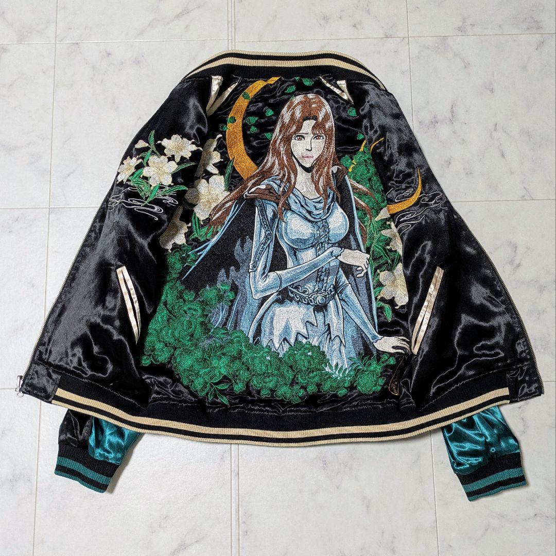 【美品】絡繰魂 北斗の拳 コラボ リバーシブル スカジャン レーヨン M