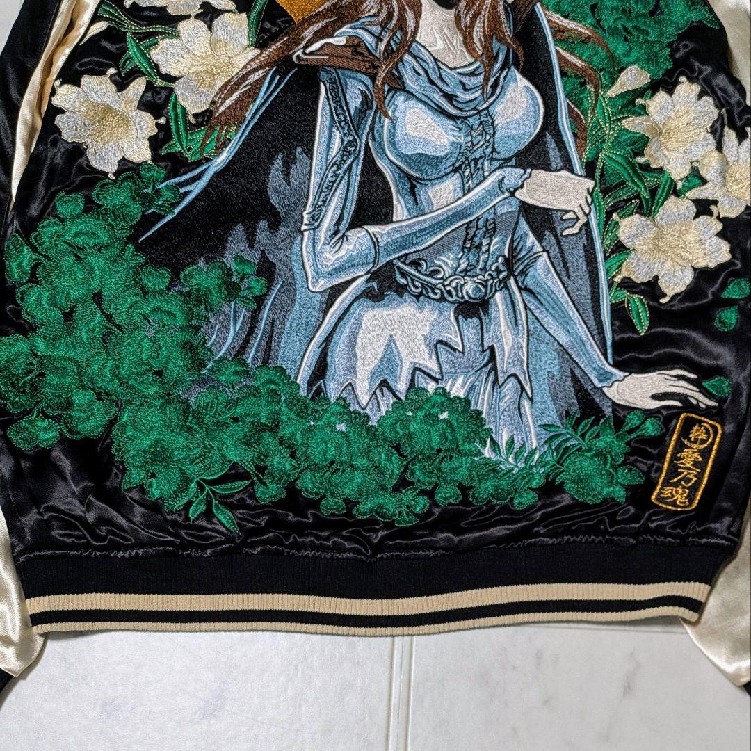 【美品】絡繰魂 北斗の拳 コラボ リバーシブル スカジャン レーヨン M
