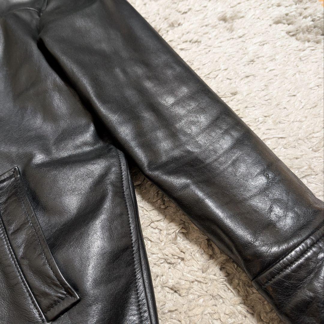 00s OLD GAP レザー カーコート 牛革 ブラック Ｓ 野村訓市