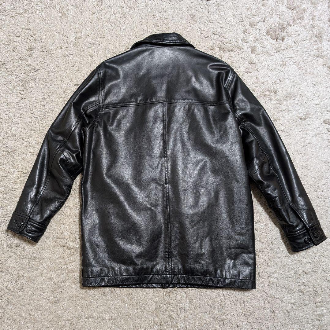 00s OLD GAP レザー カーコート 牛革 ブラック Ｓ 野村訓市