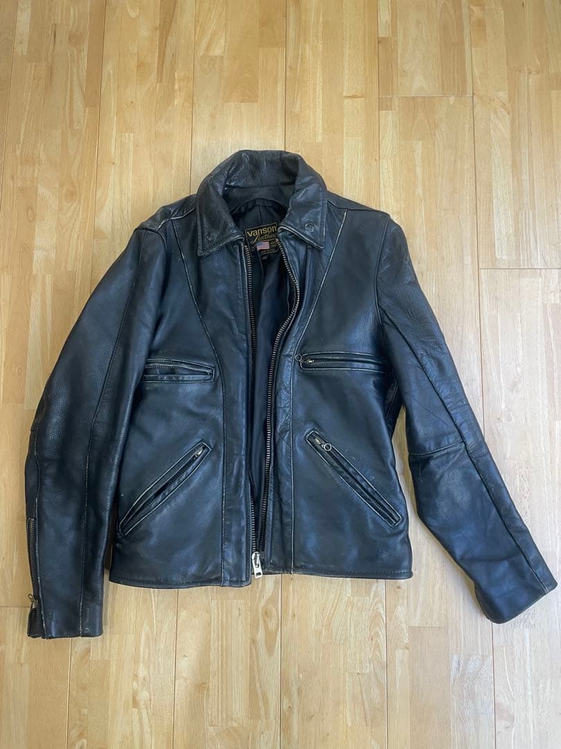 ユンボ　VANSON F 36 ライダース 牛革 本革 オールドold