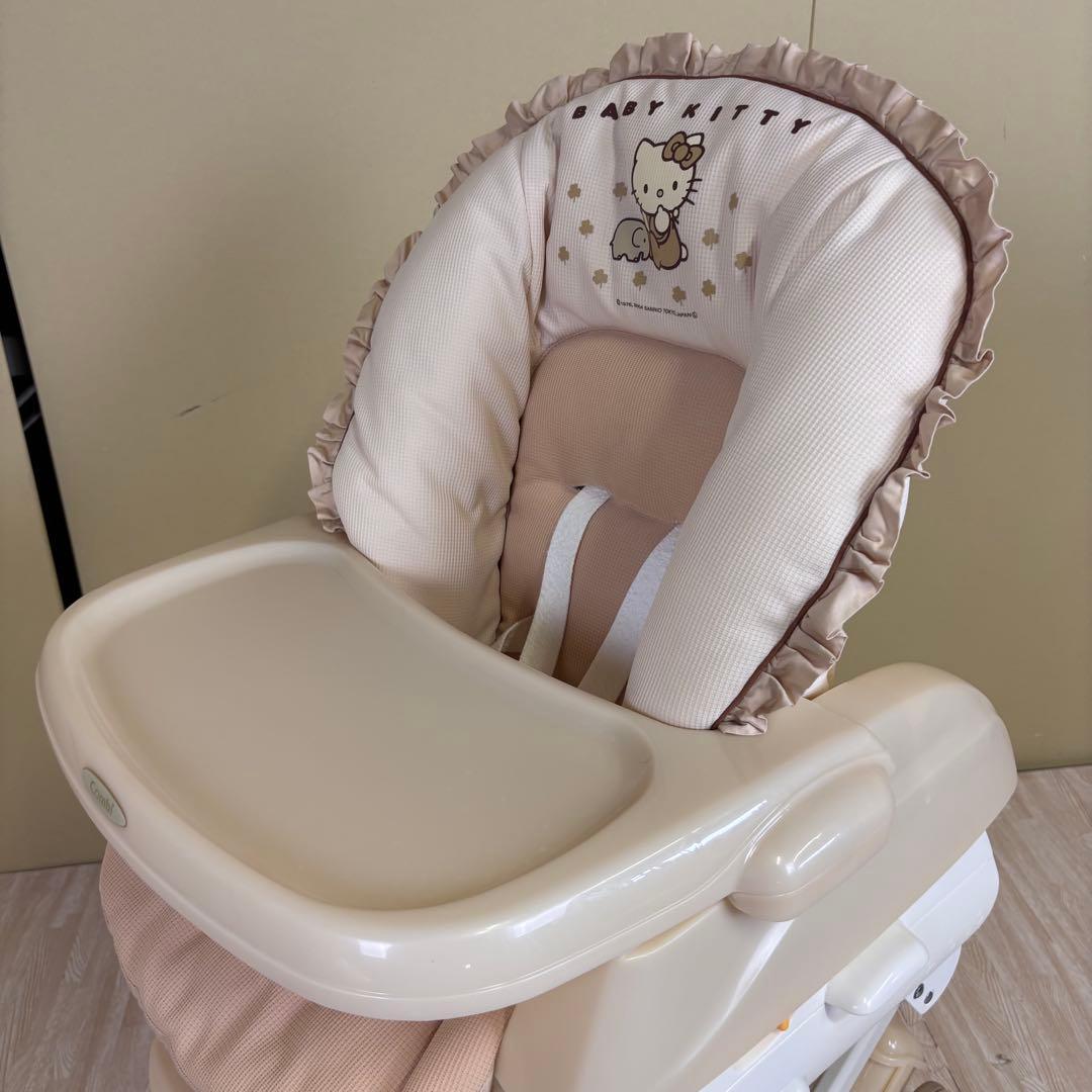 ☆ハローキティ☆　希少・美品　コンビ　ハイローベッド＆チェア　極上クリーニング済