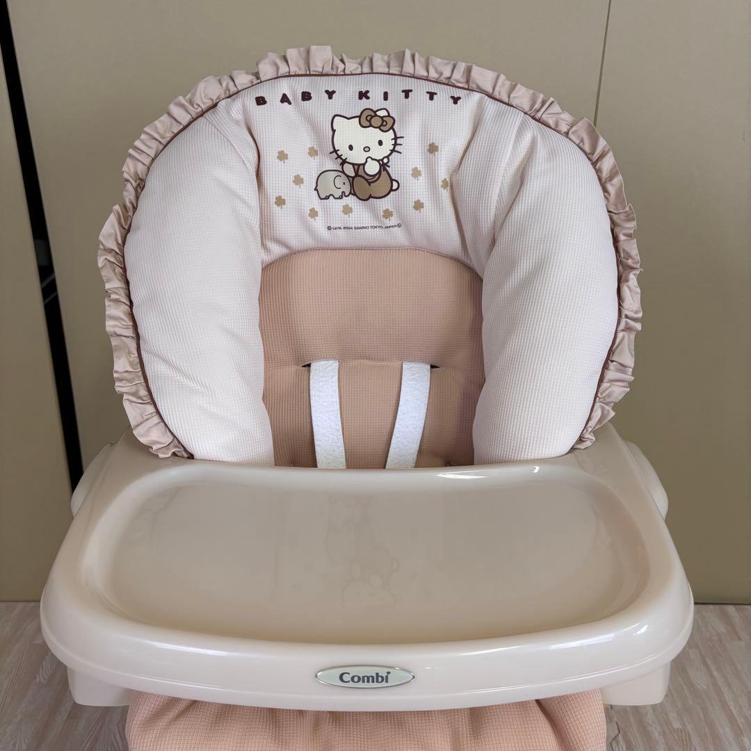 ☆ハローキティ☆　希少・美品　コンビ　ハイローベッド＆チェア　極上クリーニング済