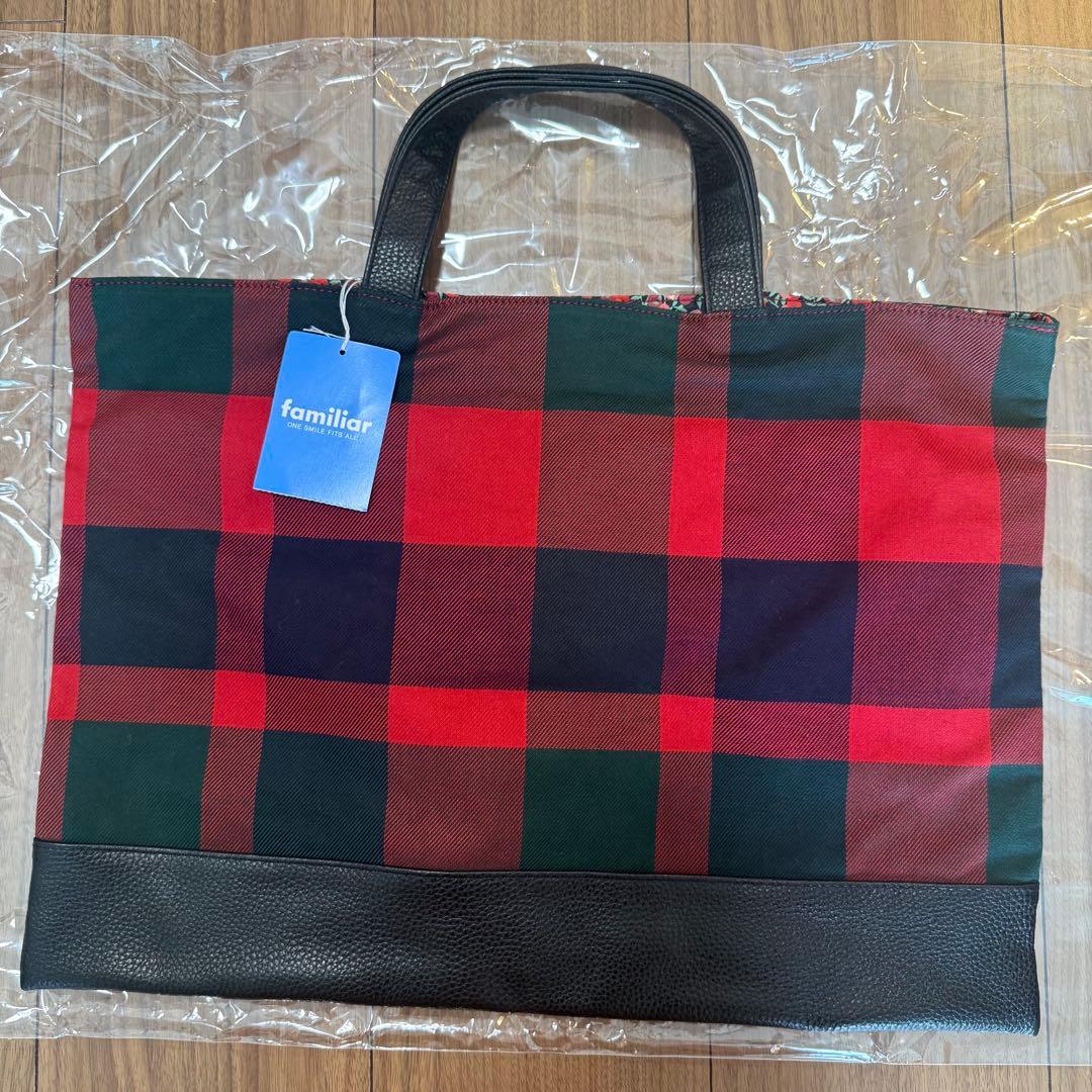 ファミリア　VIPバッグ　2023 限定　レア　赤チェック本革　familiar