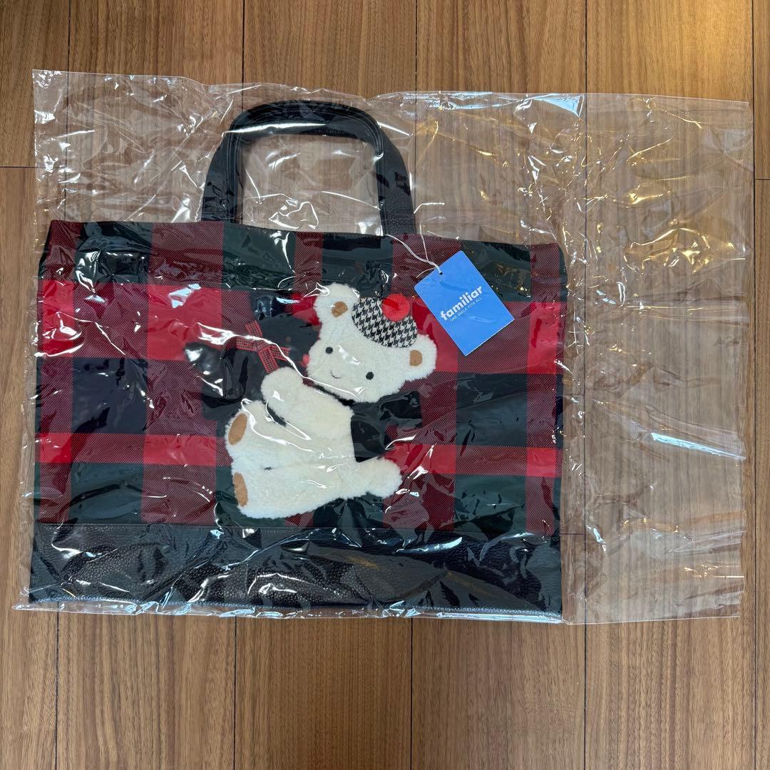 ファミリア　VIPバッグ　2023 限定　レア　赤チェック本革　familiar