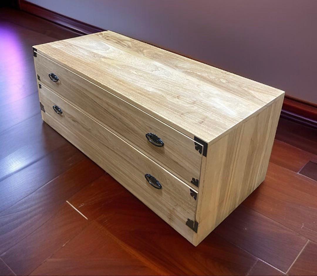 桐箪笥　桐だんす　着物たんす　和箪笥　二段　和モダン