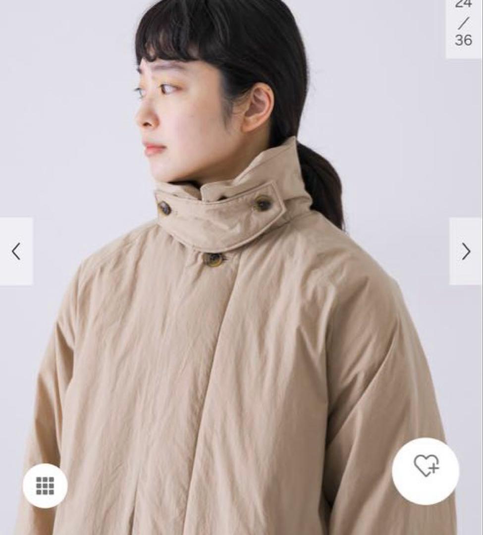 新品タグ付　かぐれ　コットンダウンジャケット　ベージュ　今季完売品　再お値下げ