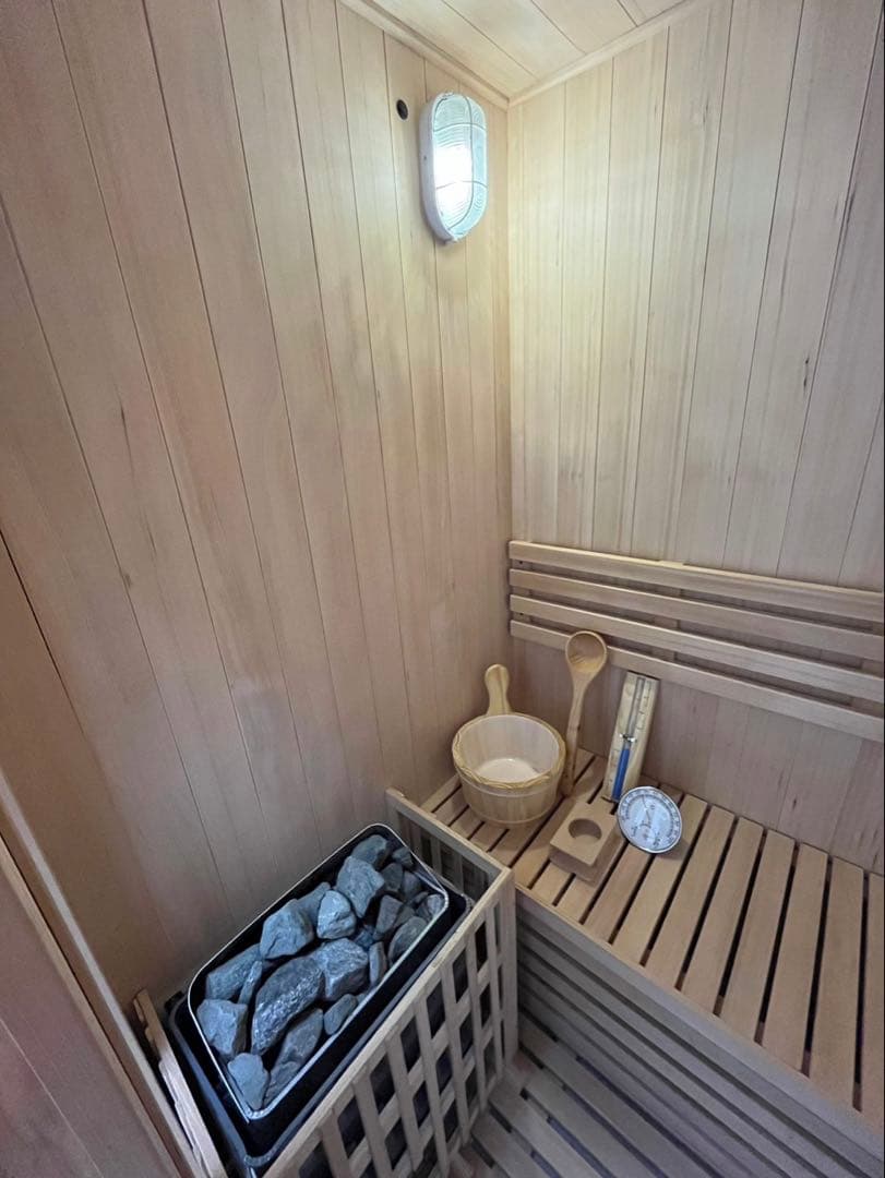 サウナルームセット サイズオーダー可能 ヒーター ストーン 照明 温湿度計