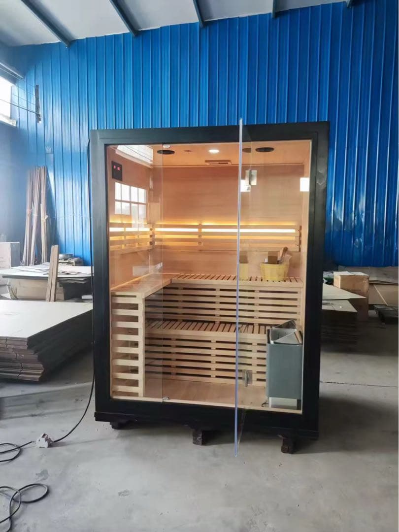 サウナルームセット サイズオーダー可能 ヒーター ストーン 照明 温湿度計