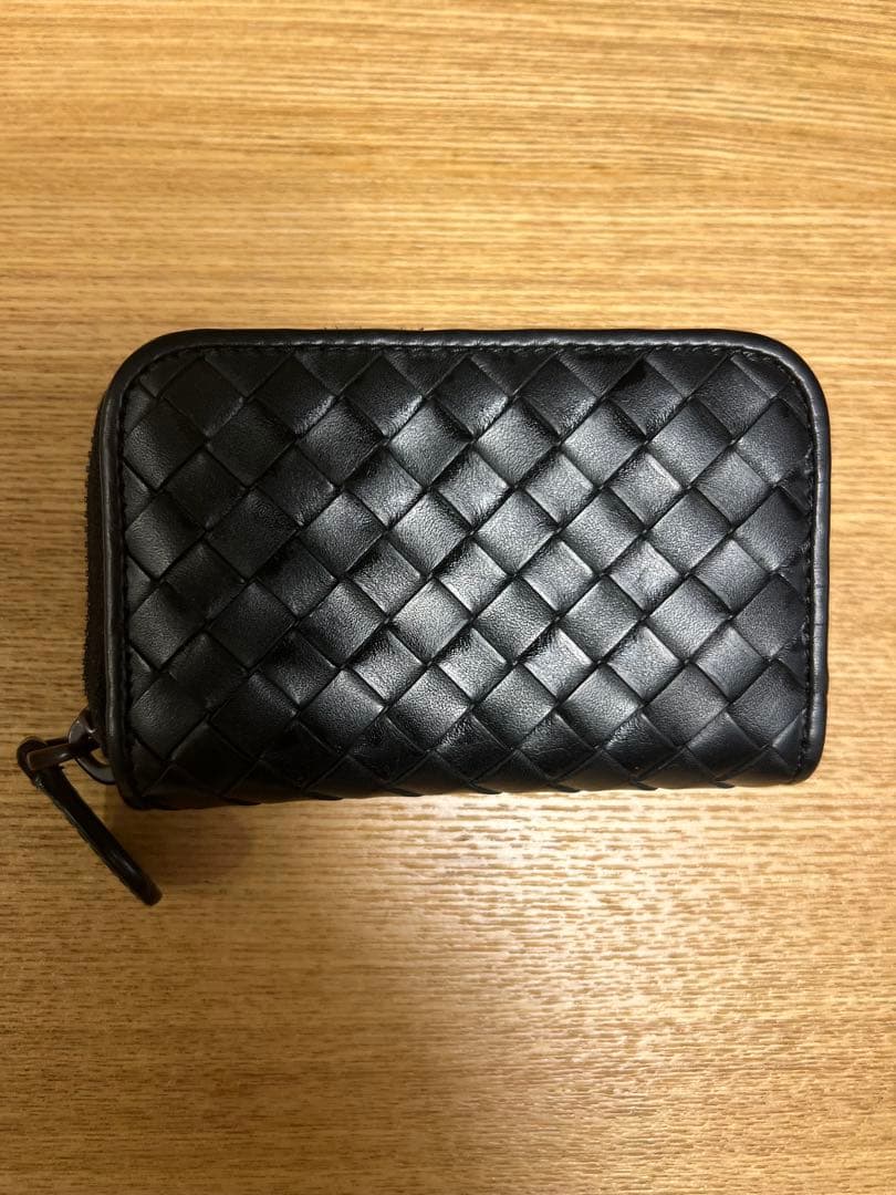 ボッテガヴェネタ　ケース　イントレチャート　小銭入れ　レザー　ブラック