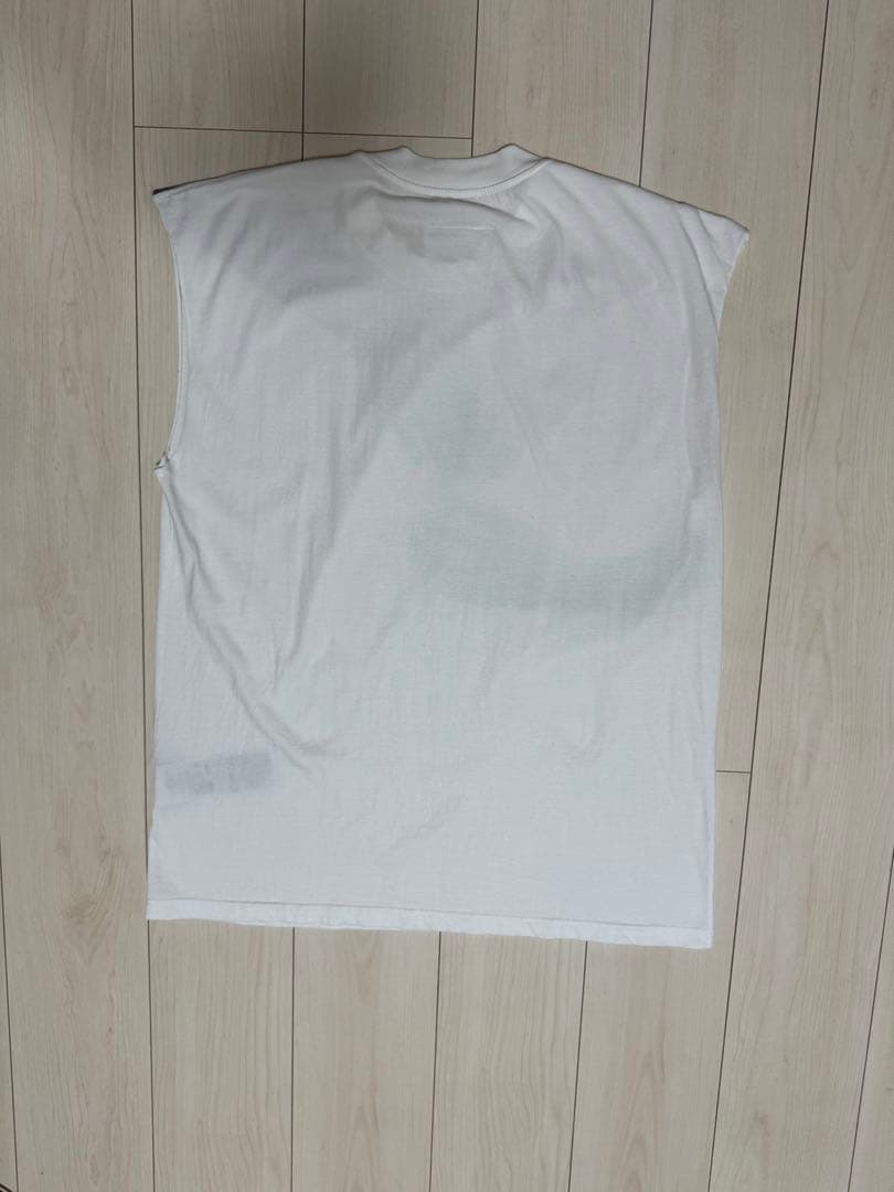 MM6 MAISON MARGIELA オフホワイト プリントTシャツ