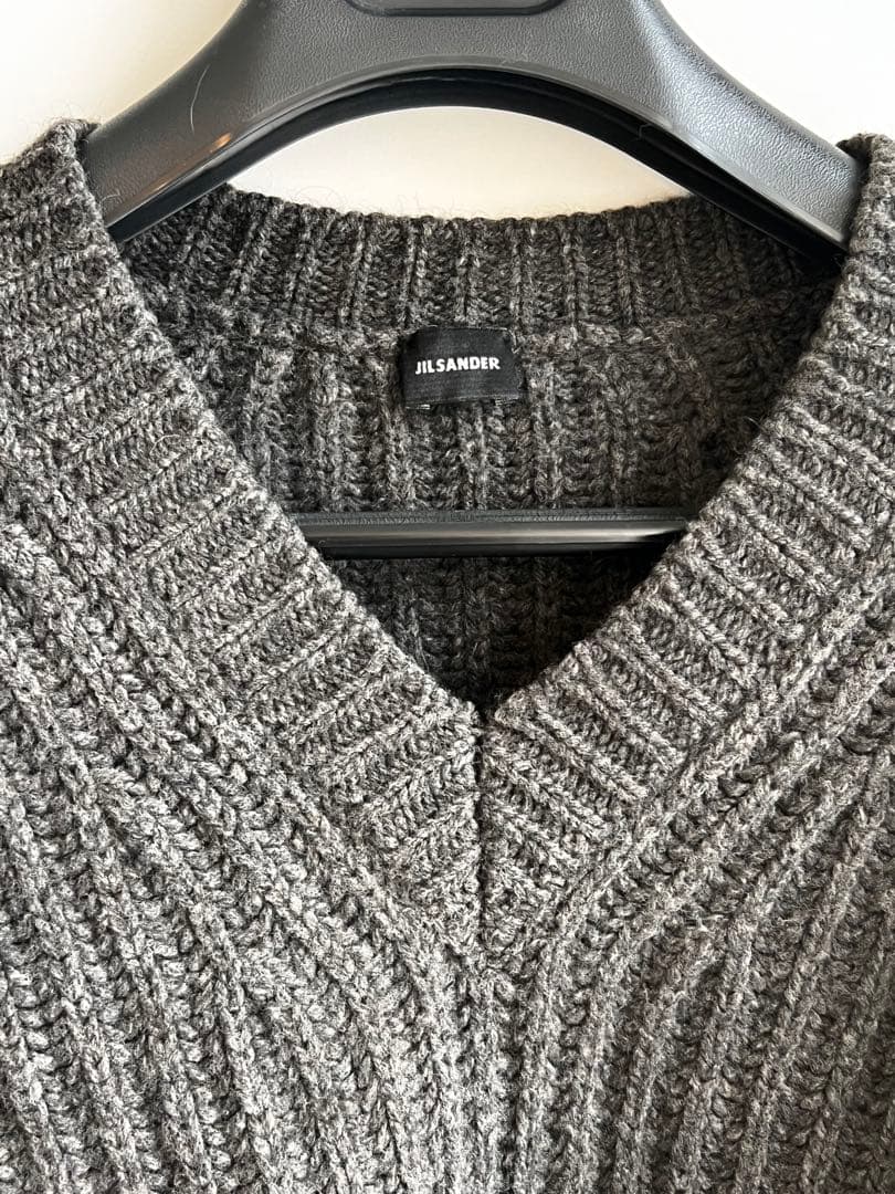 JIL SANDER グレー ニット　（ウール50%、ヤク50%）