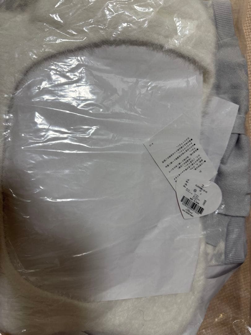 honeymew ハニーミュウ ビッグリボンシャギーアンサンブルトップス ブルー