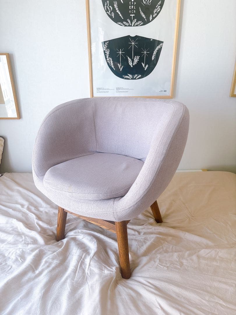 モモナチュラル　ラウンドチェア 1脚