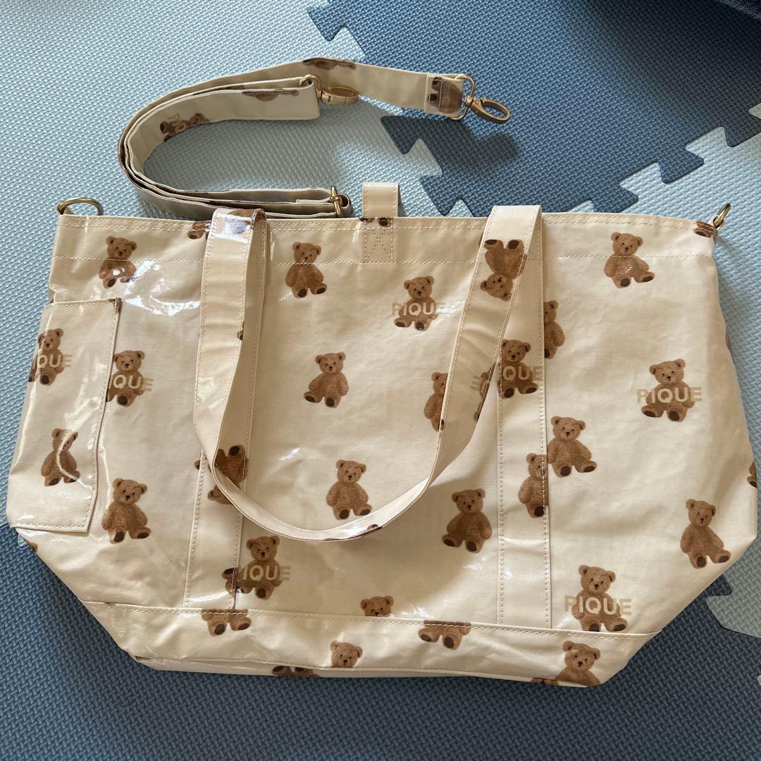 ジェラピケ マザーズバッグ ベア柄