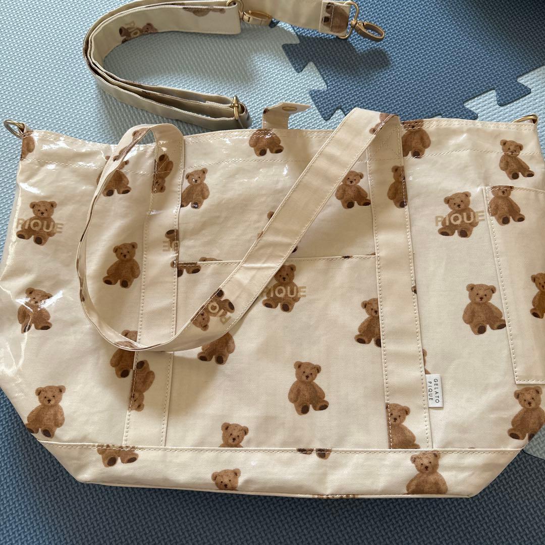 ジェラピケ マザーズバッグ ベア柄