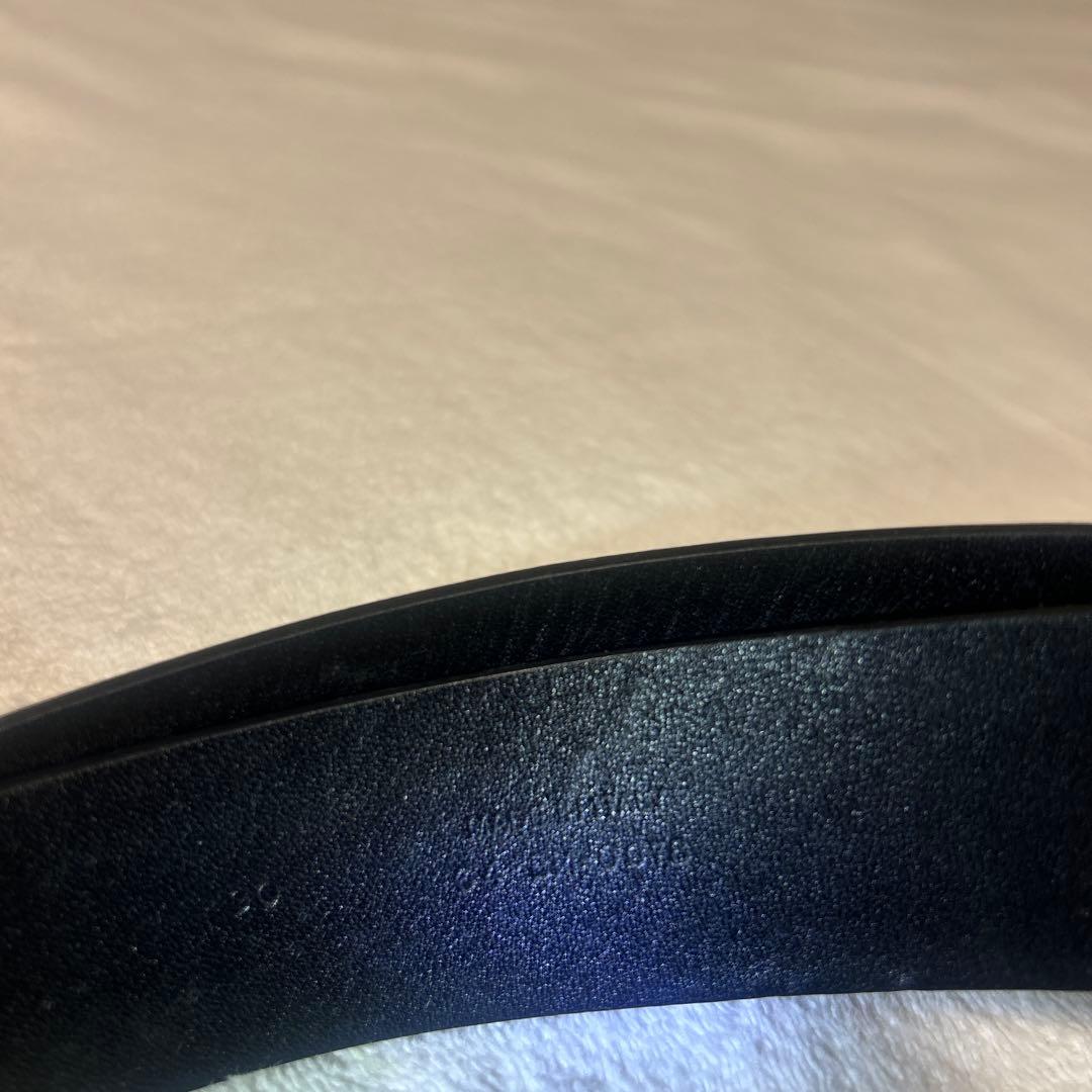 Dior Homme ディオールオム グラデレザーベルト ロゴバックル黒　85