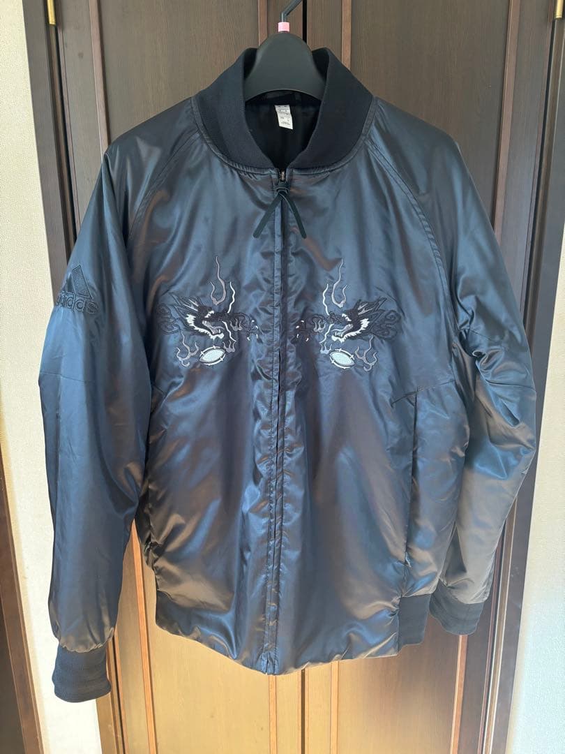 adidas★ALL BLACKS 中綿　スカジャン Japan刺繍 日本限定