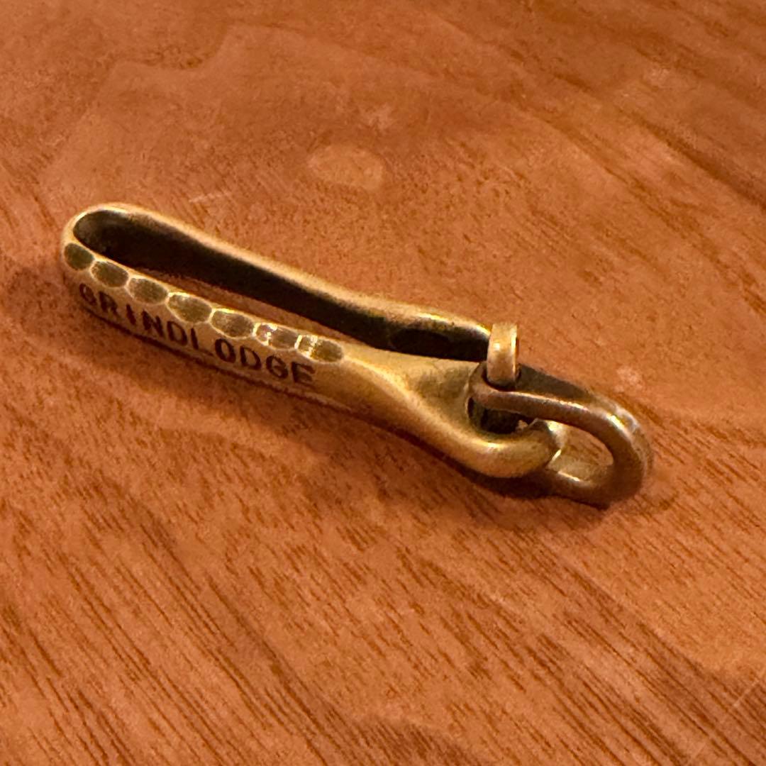 希少 GRINDLODGE グラインドロッヂ 真鍮 キーフック キーホルダー