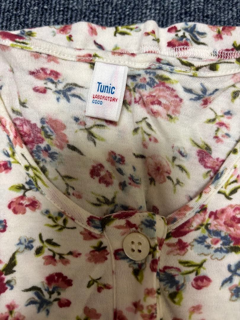Tunic 花柄 コットン パジャマ2枚