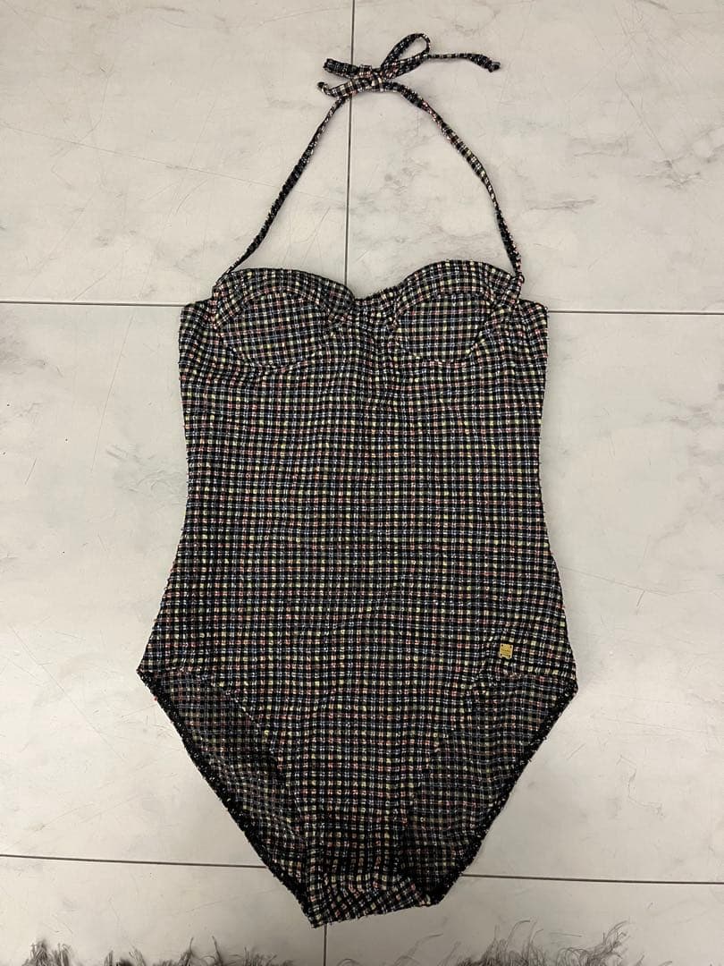 CHANEL チェック柄 パッド入り水着
