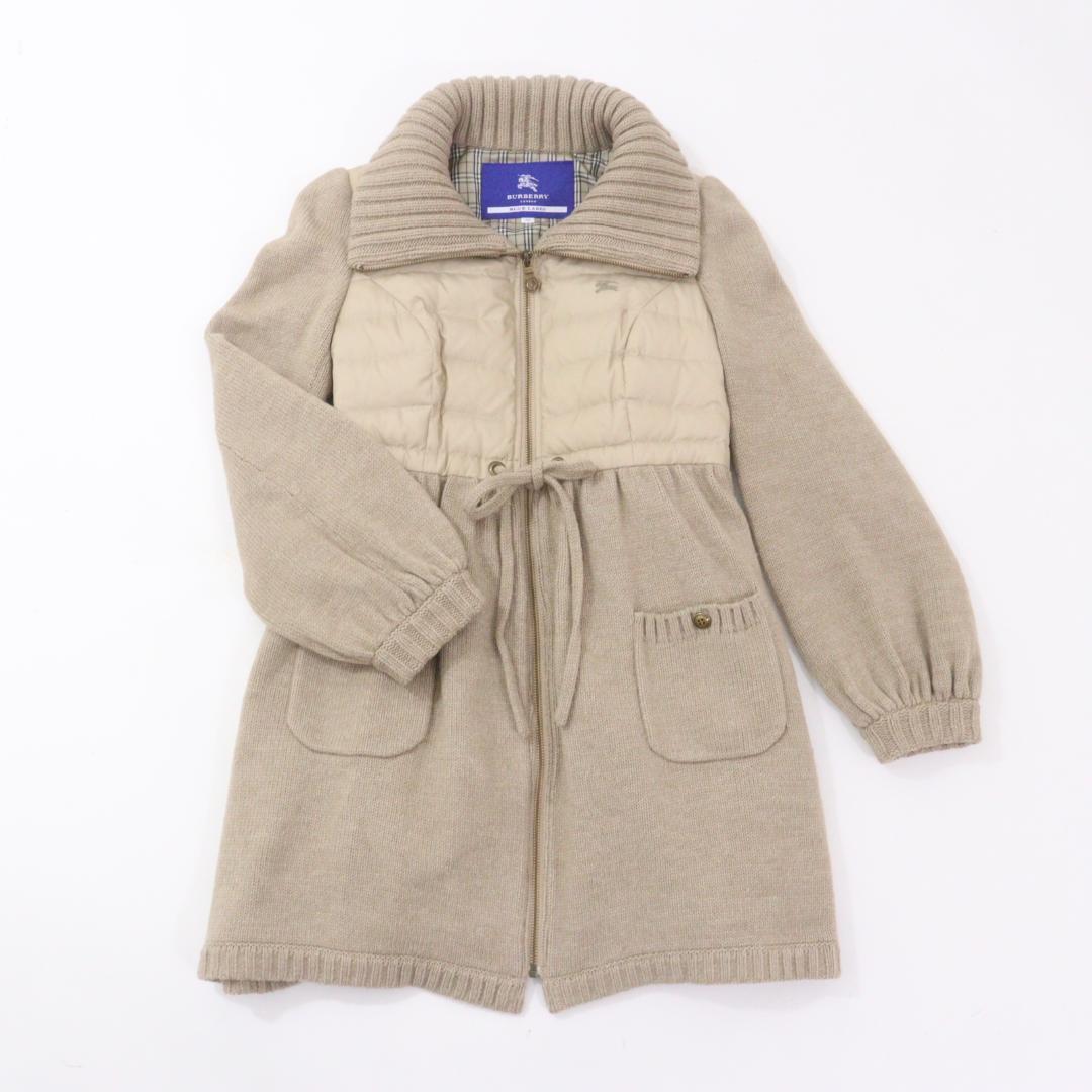【はる】BURBERRY バーバリーブルーレーベル ダウンニットコート
