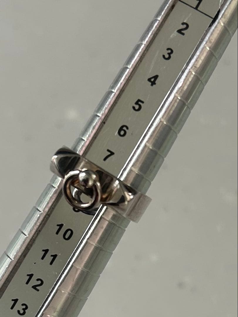 エルメス　コリエ•ド•シアン　シルバーリング　48