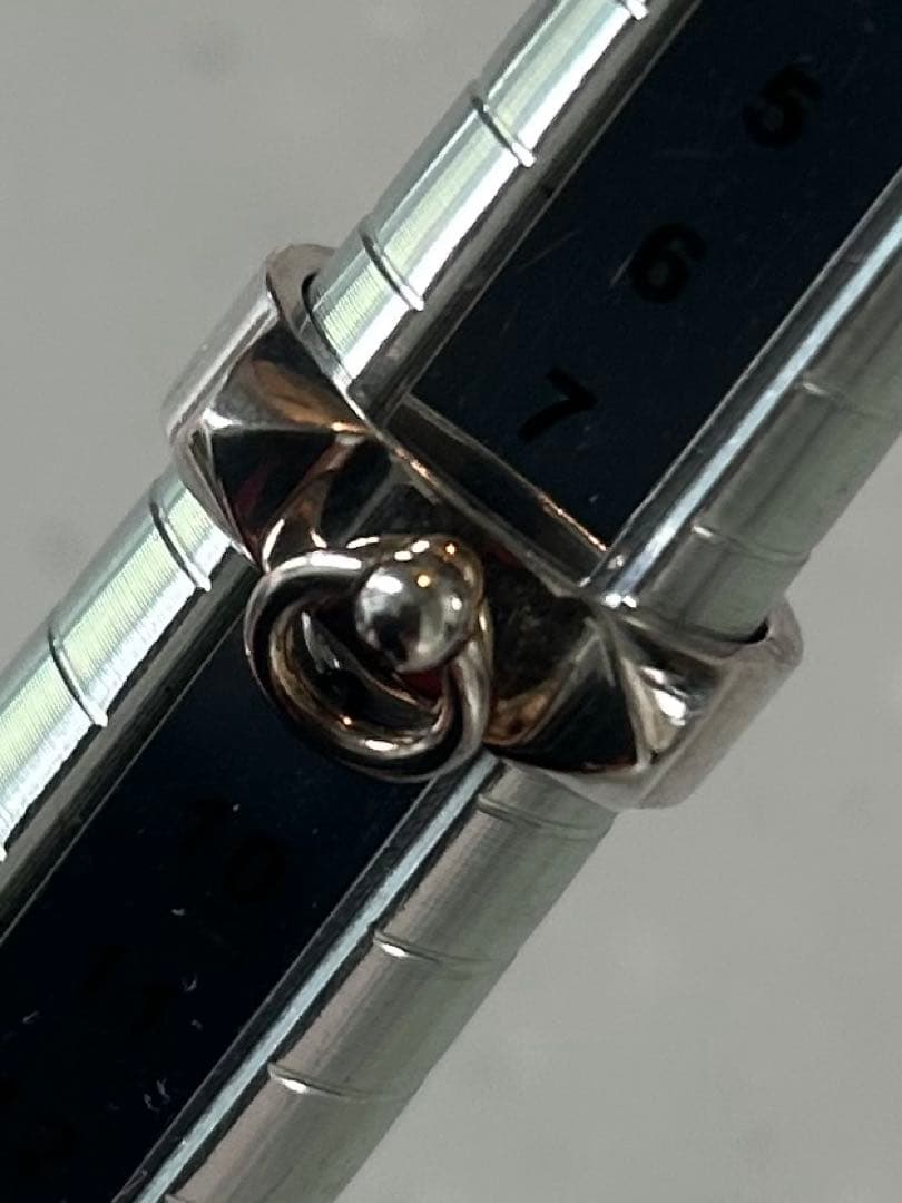 エルメス　コリエ•ド•シアン　シルバーリング　48