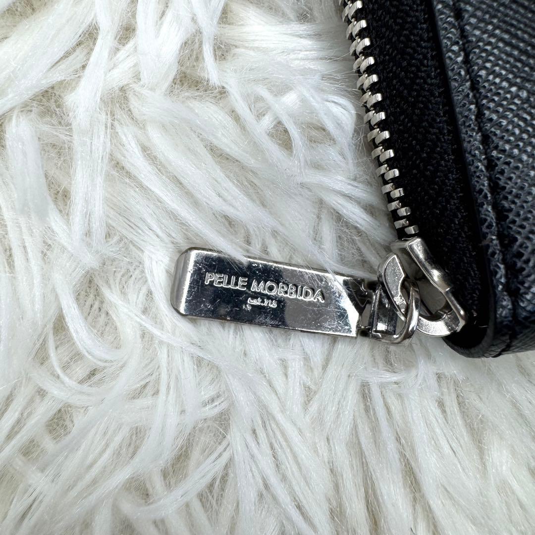 ペッレモルビダ ケース バルカ ラウンドファスナー レザー 黒