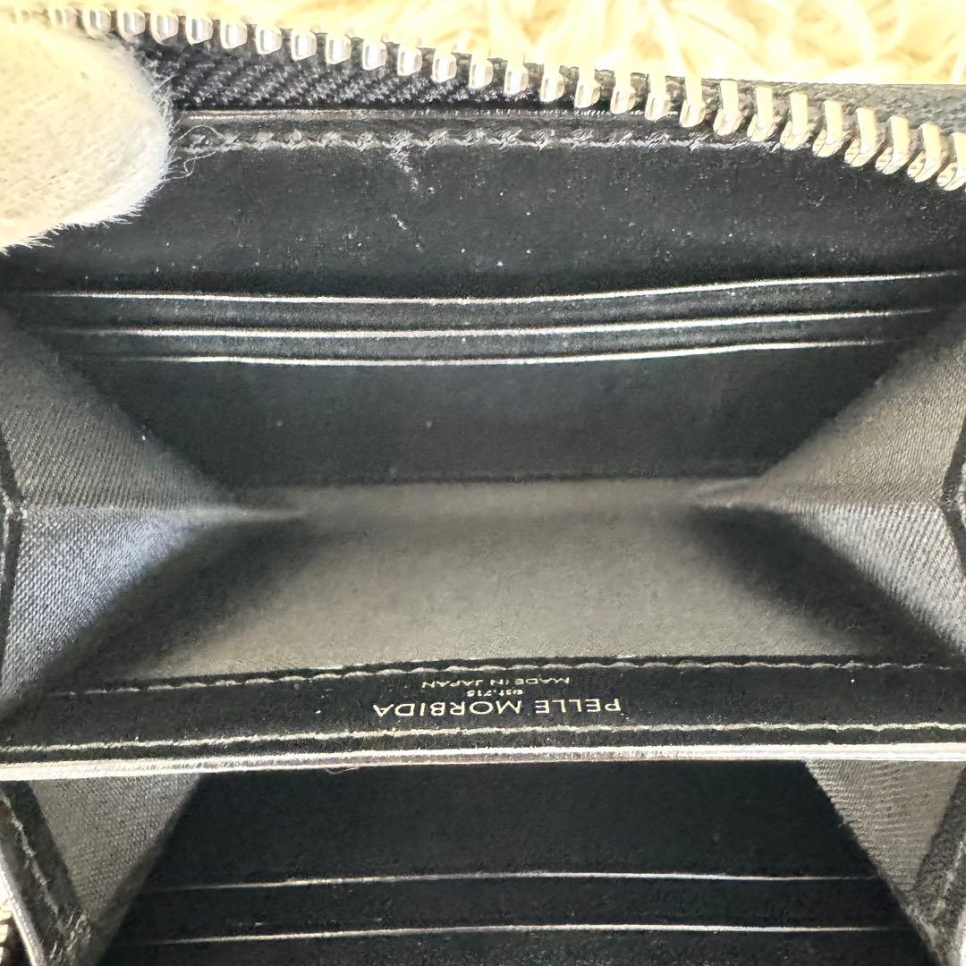 ペッレモルビダ ケース バルカ ラウンドファスナー レザー 黒