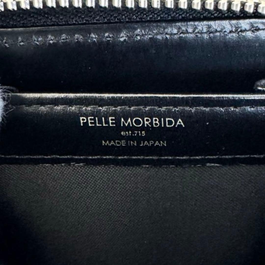 ペッレモルビダ ケース バルカ ラウンドファスナー レザー 黒