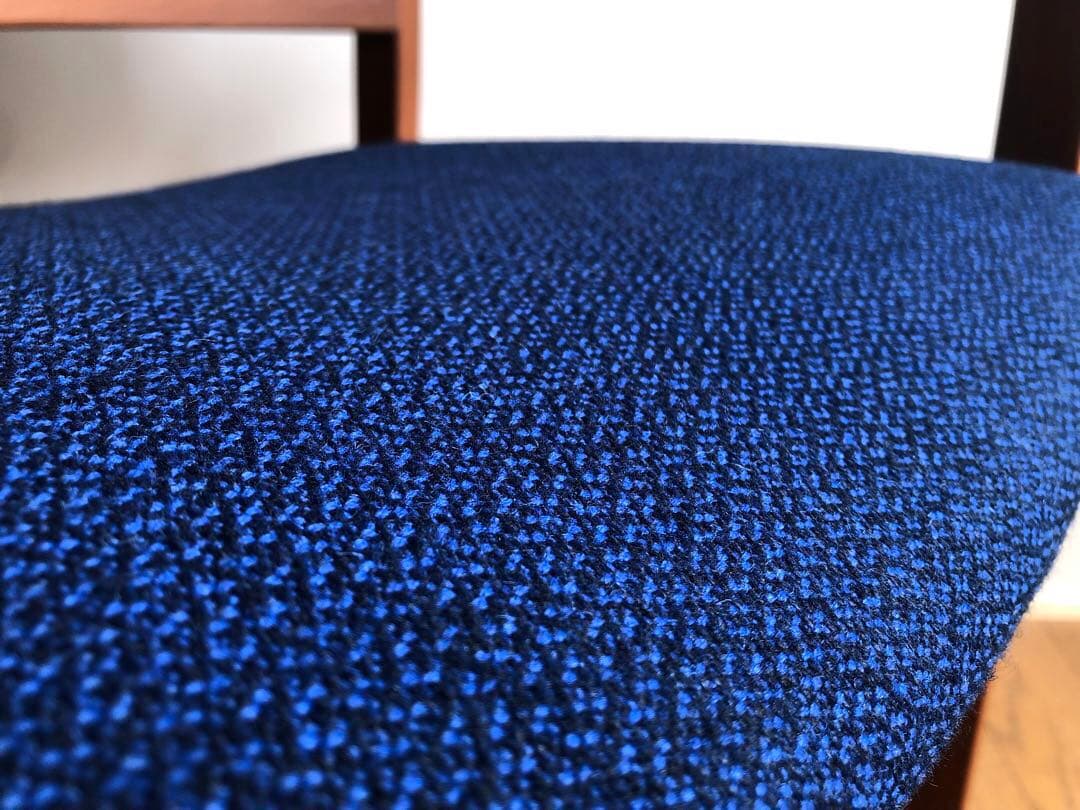 日田工芸 チーク無垢材 アームチェア① 生地新調 デスクチェア 工芸椅子