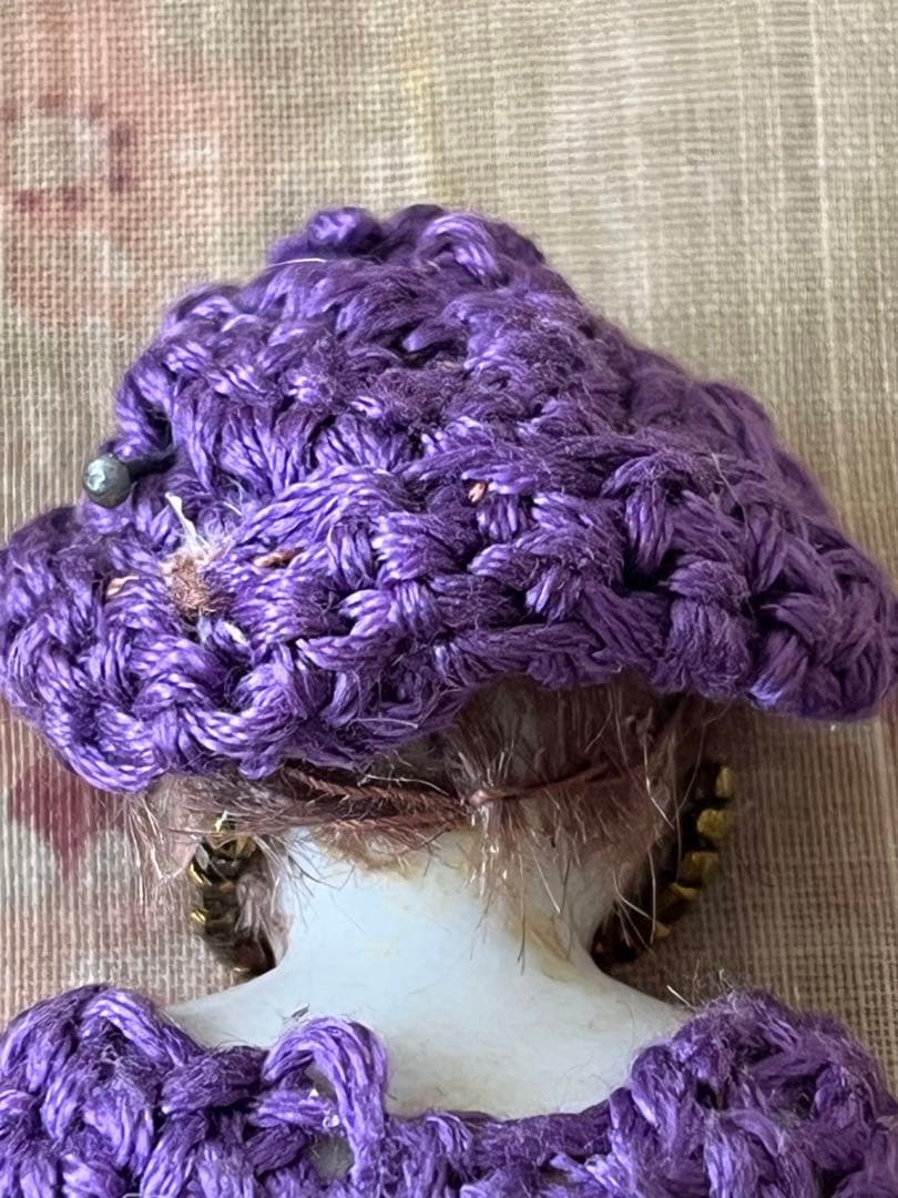 アンティークビスクドール陶器小さなドールミニョネット レトロ人形ハンドメイド