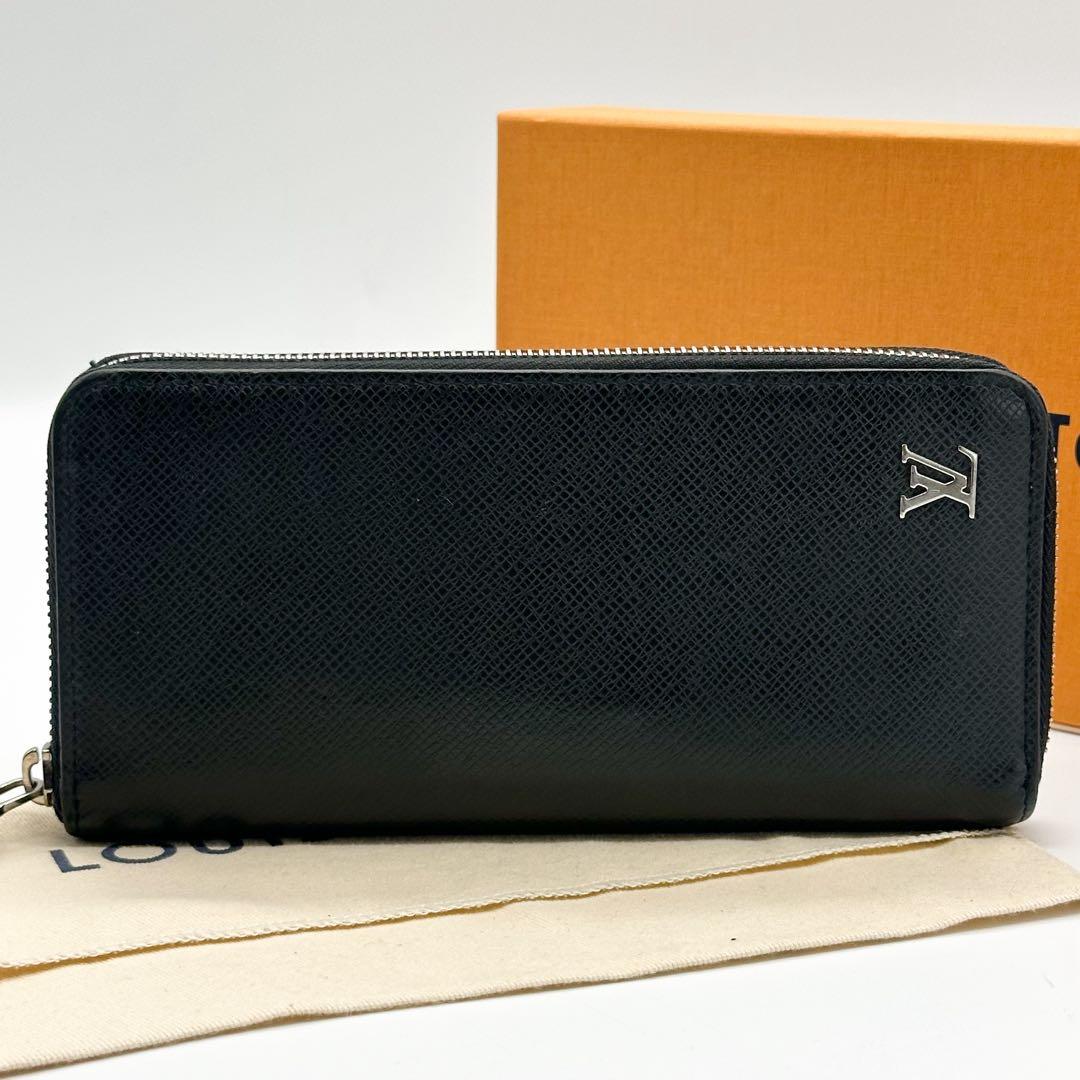 新型 ルイヴィトン ジッピーウォレット ヴェルティカル タイガ ブラック レザー