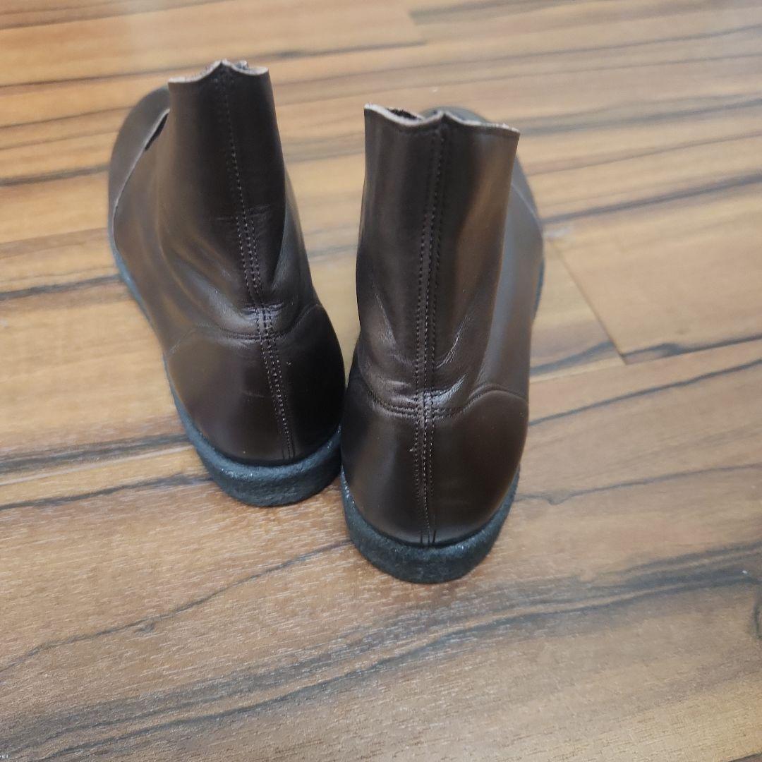 ヨーガンレール　ブラウン レザー ブーティ スリッポン