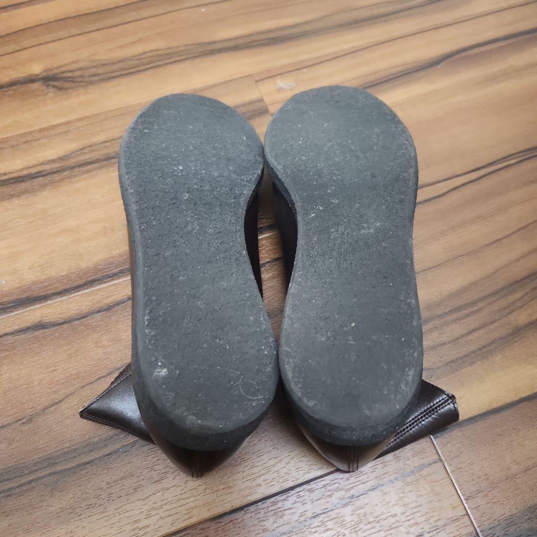 ヨーガンレール　ブラウン レザー ブーティ スリッポン