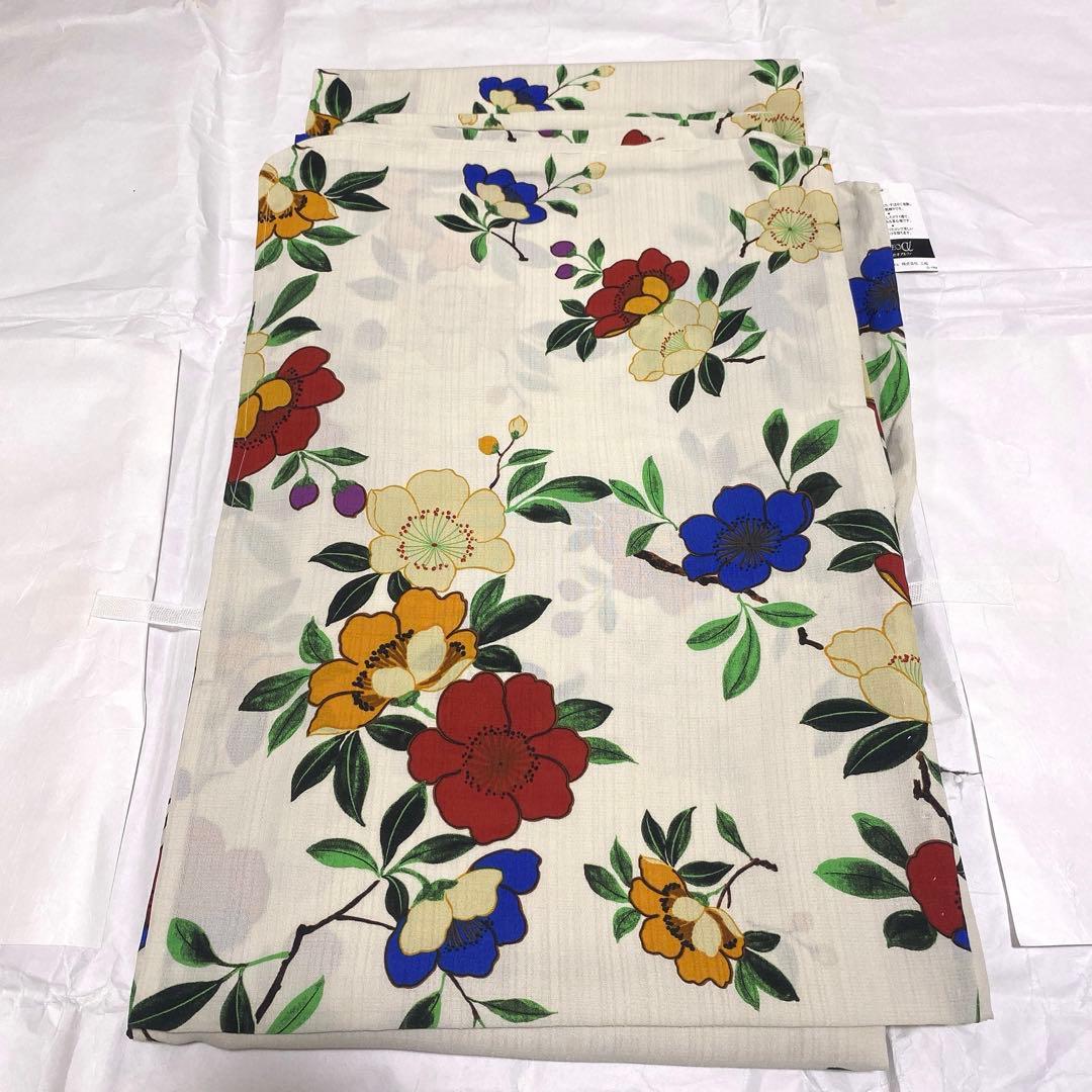 ふりふ　浴衣　未使用品　タグ付き　三松　涼感　ドライ　レトロ