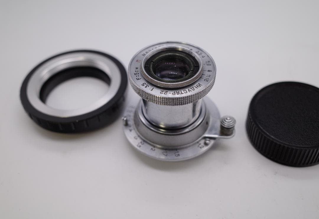 80　希少【RED P】 沈胴式 インダスター22　L39アダプター付