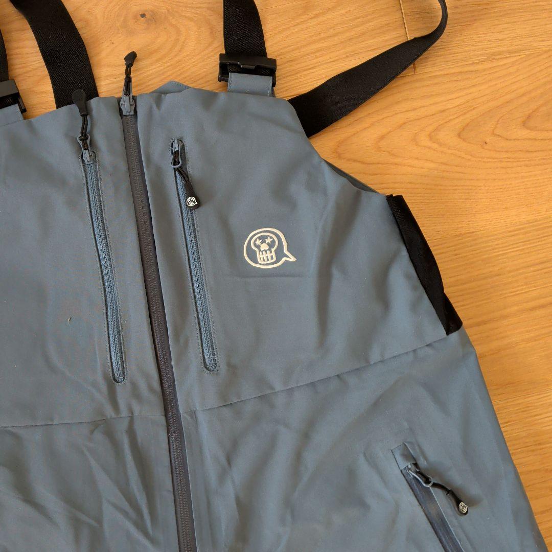 unfudge ビブパンツ ブルーグレイ