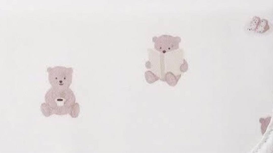 ジェラートピケ おうちリラックスクマ柄