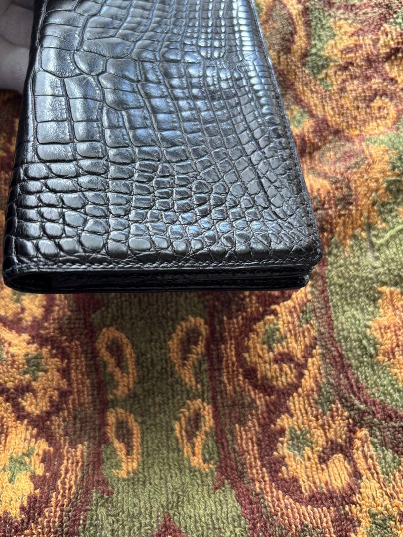 お買い得希少モラビトアリゲーターマット無双 長財布美品定価15%以下