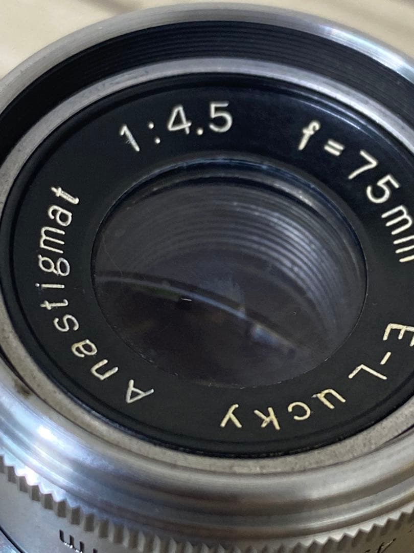 E.Lucky★f=75mm★1:4.5★ Anastigmat カメラレンズ